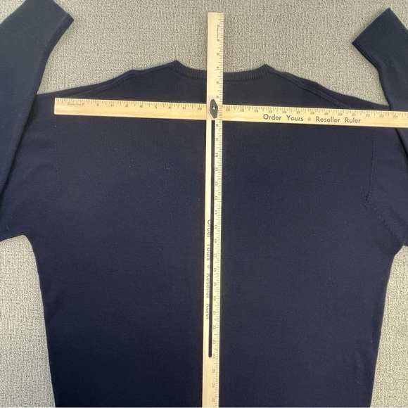 Glenbrae Sweater Adult Extra Large Blue V-Neck Lambs Wool Pullover Preppy Men - Picture 10 of 13